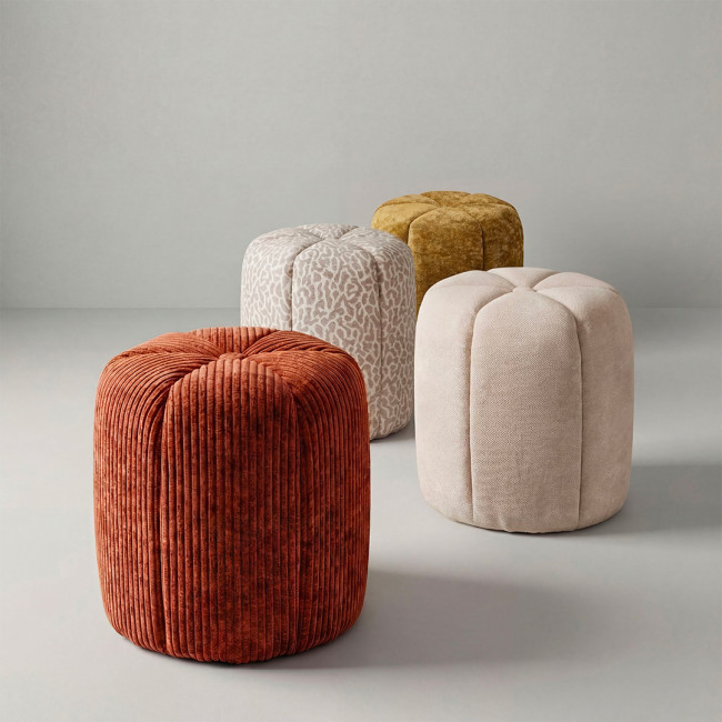 Flower - Pouf rond en tissu ø38cm