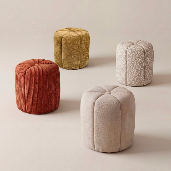 Flower - Pouf en tissu imprimé animal ø38cm