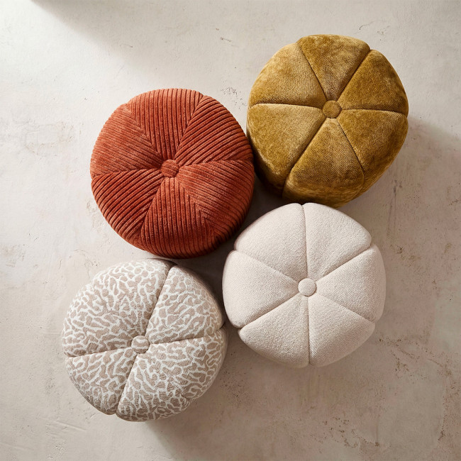 Flower - Pouf en tissu imprimé animal ø38cm