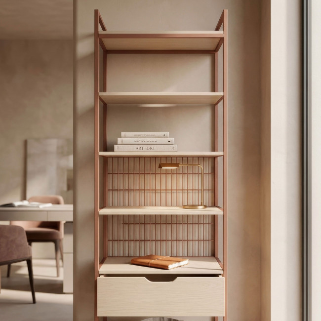 Aqaba - Kit dressing modulable en métal et bois L60xH179,5cm 