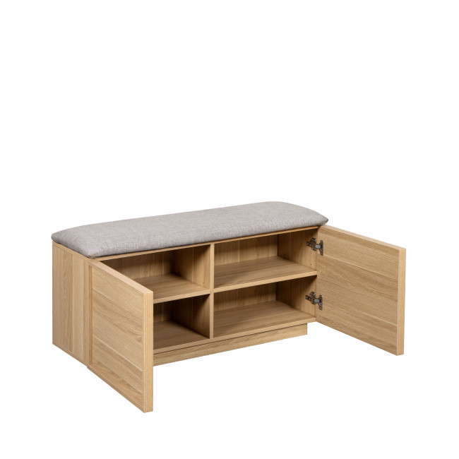 Joy - Banc d'entrée avec rangement à chaussures en bois L100cm