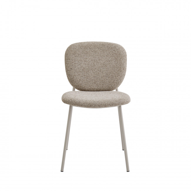 Dalby - Lot de 2 chaises en tissu pieds beiges