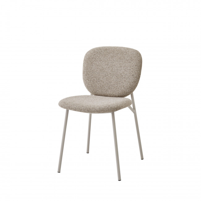 Dalby - Lot de 2 chaises en tissu pieds beiges
