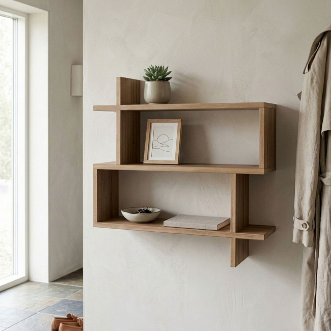 Plex - Étagère murale en bois L70cm