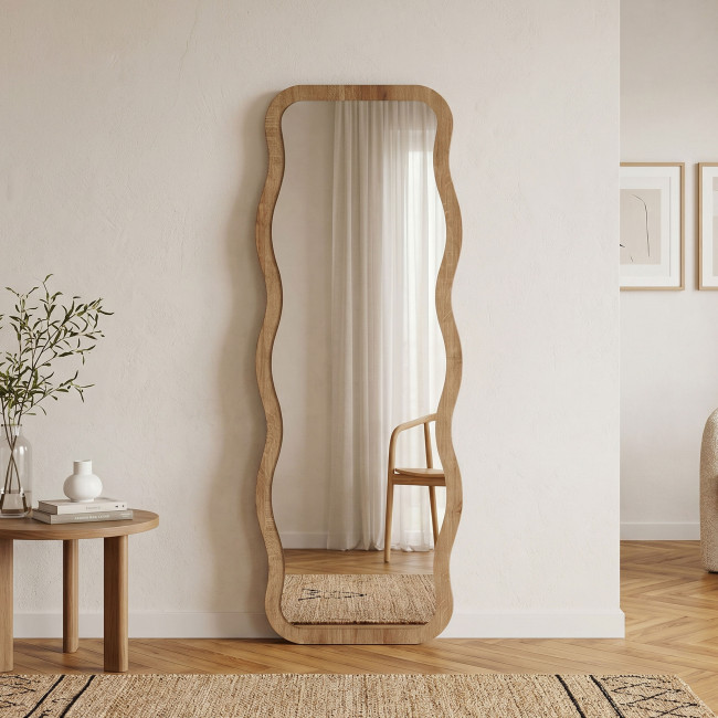 Luna - Miroir sur pieds en bois 50x160cm