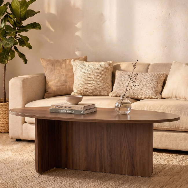 Oris - Table basse organique en bois 120x65cm