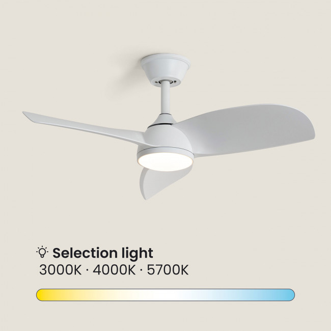 Breez - Ventilateur de plafond silencieux avec éclairage LED intégré