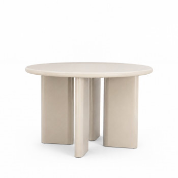 Pyranth - Table à manger ronde 4 personnes en bois 