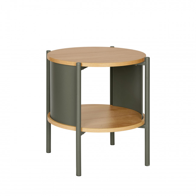 Paco - Table de chevet en bois et métal
