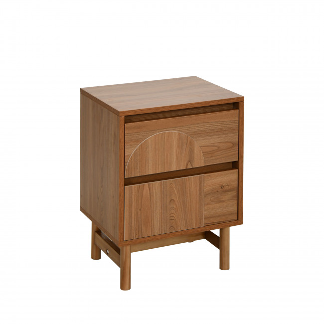 Abby - Table de chevet 2 tiroirs en bois