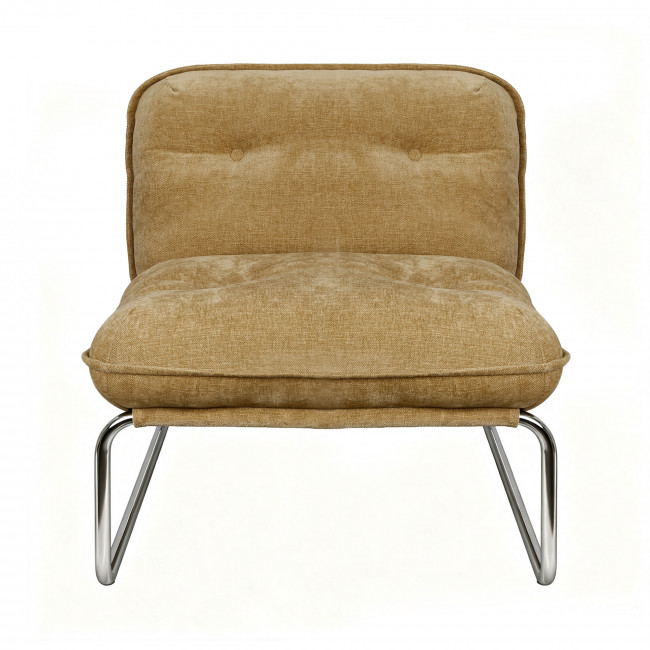 Basil - Fauteuil en tissu pieds chrome