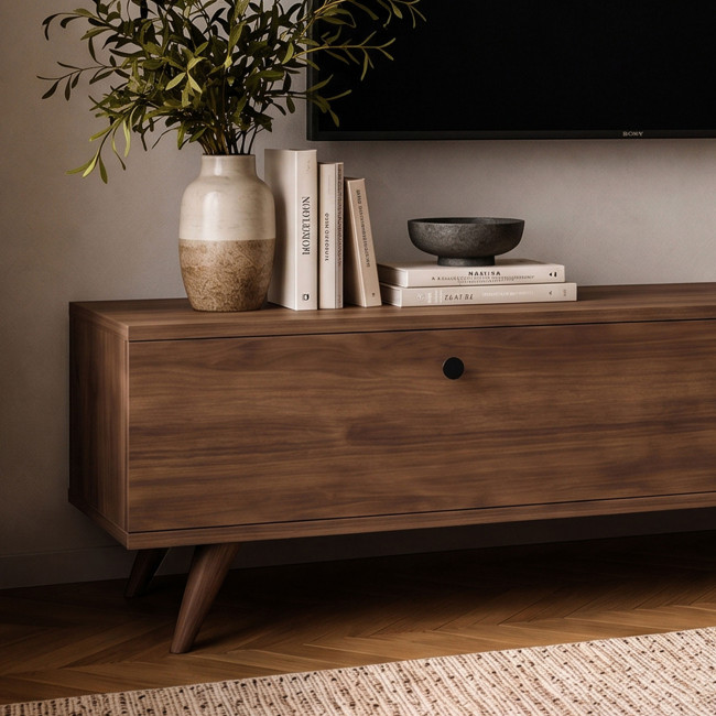 Yara - Meuble TV 2 portes en bois L140cm