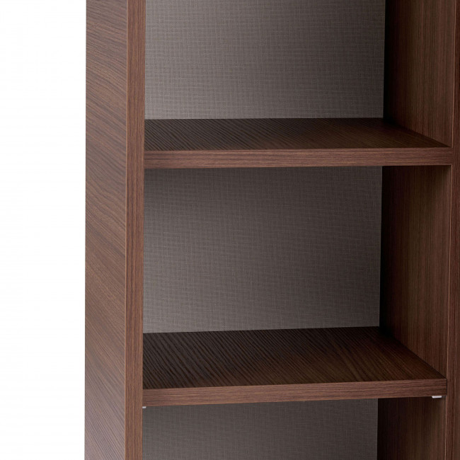 Dima - Buffet haut 1 porte aux bords arrondis en bois H110cm