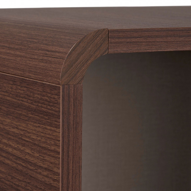 Dima - Buffet haut 1 porte aux bords arrondis en bois H110cm