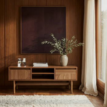 Abby - Meuble TV 2 tiroirs en bois L120cm