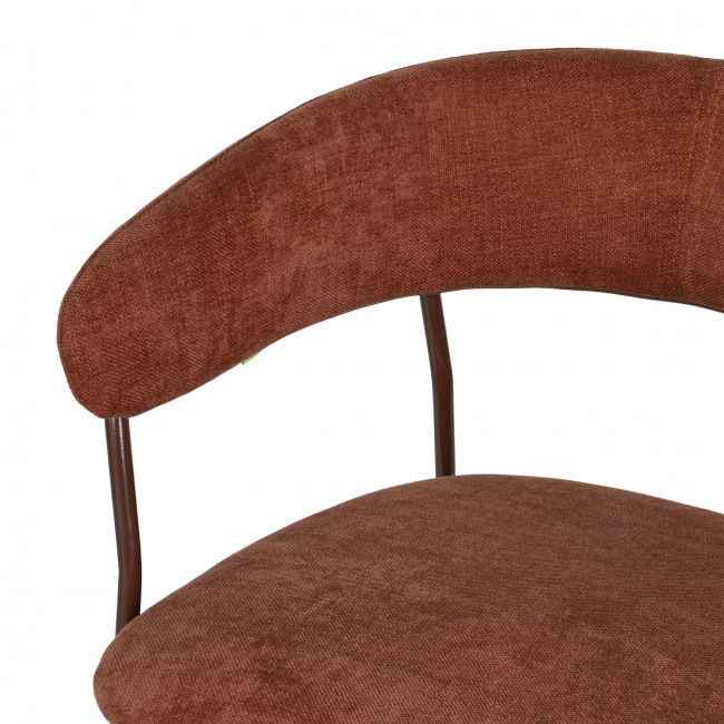 Celesty - Lot de 2 fauteuils de table en tissu pieds métal