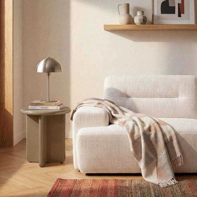 Paloma - Table d'appoint ronde en bois laqué ø50cm