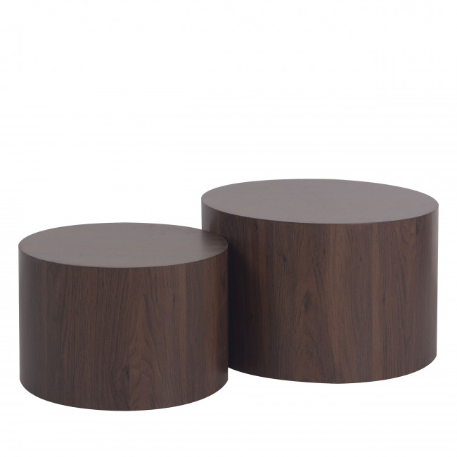 Elva - Lot de 2 tables d'appoint en bois