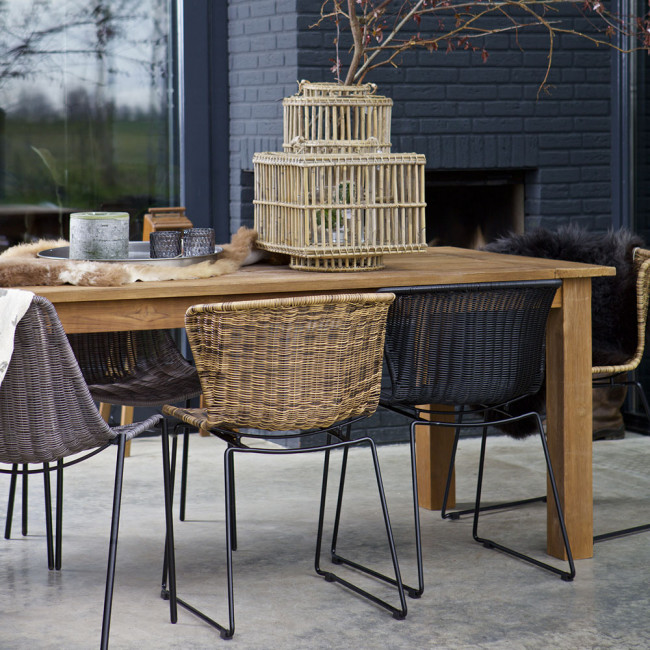 2x chaise en rotin tressé Wings naturel