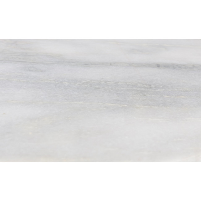 Table d'appoint marbre et laiton Timpa - Blanc craie