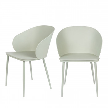Gigi - 2 chaises en résine et métal