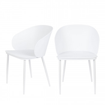 Gigi - 2 chaises en résine et métal