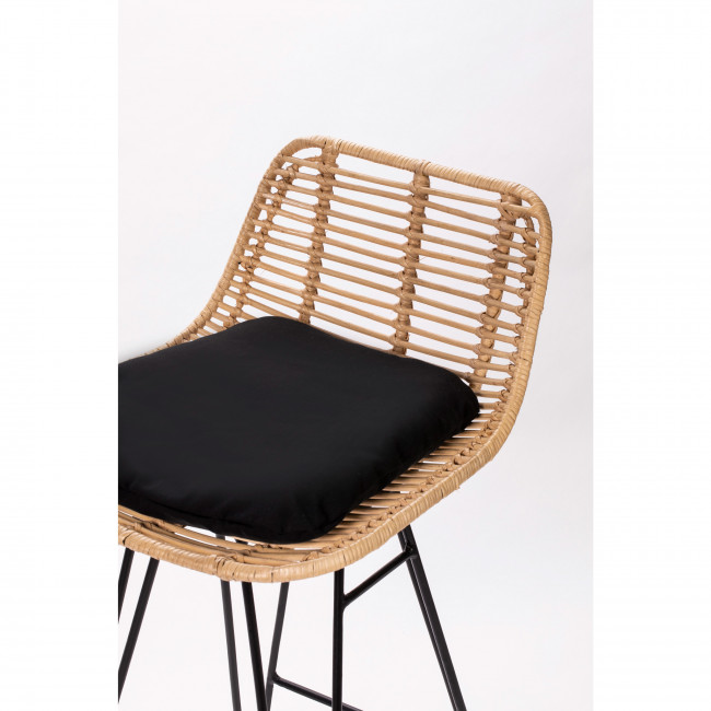 Chaise de bar design en rotin 67cm Capurgana