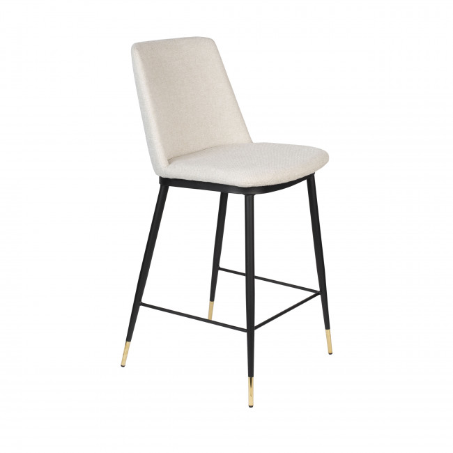 Lionel - 2 tabourets de bar en tissu et métal 65cm