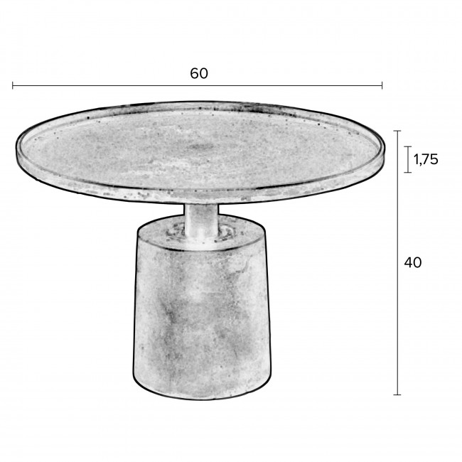 Mason - Table basse ronde en métal ø60cm