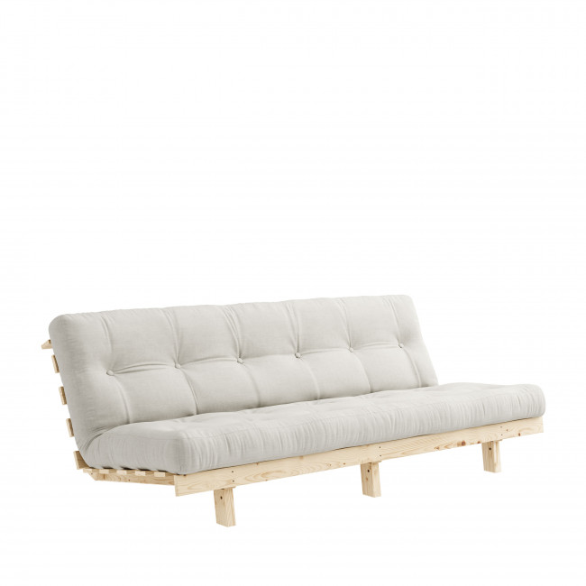 Lean – Canapé convertible en bois naturel et tissu