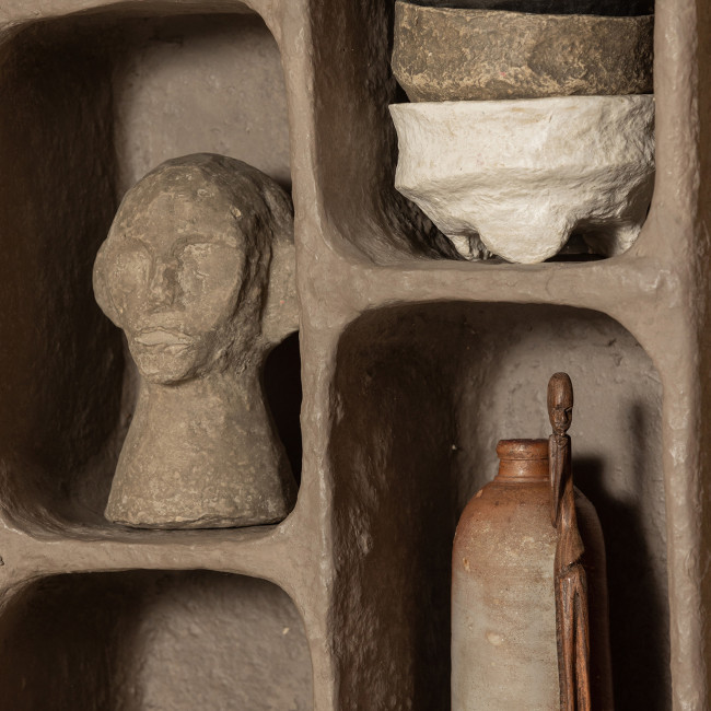 Clay - Étagère murale en papier mâché 5 niches