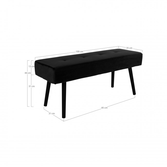 Skiby - Banc en velours L100cm