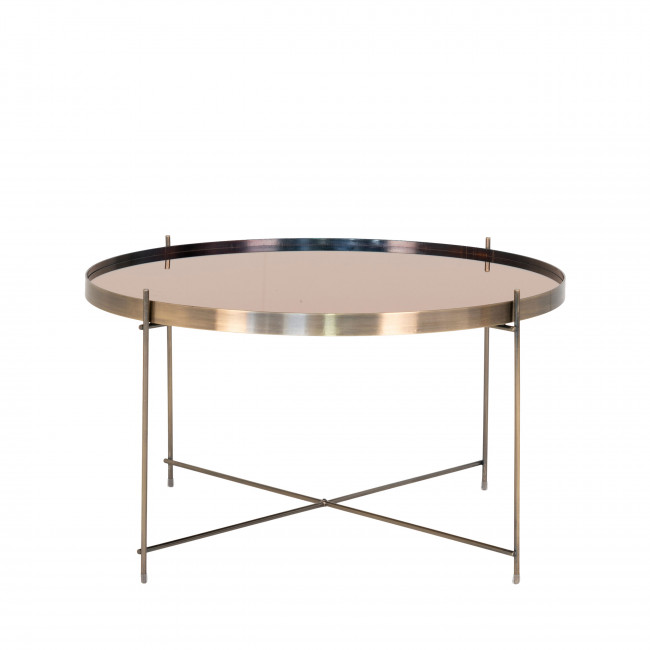 Venezia – Table basse en verre et métal ø70xh40 cm