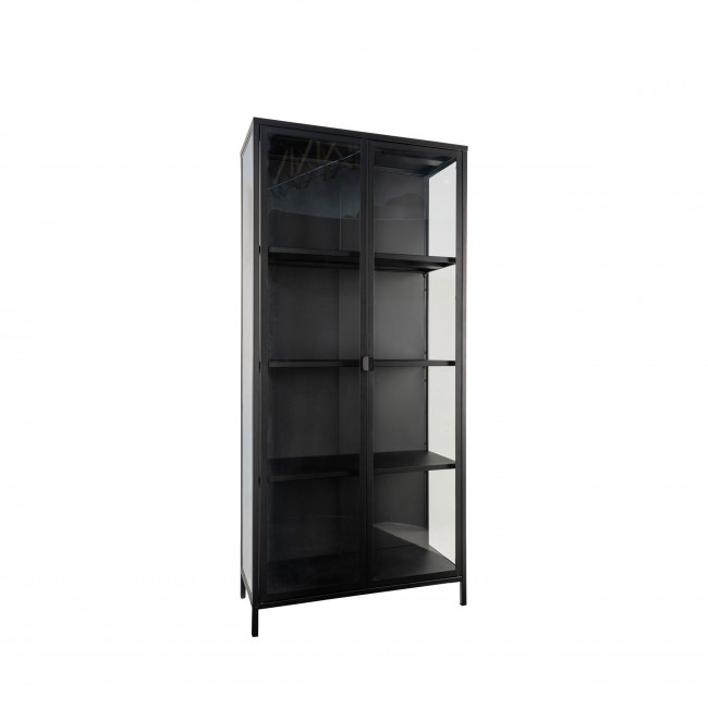 Brisbane – Vaisselier en métal et verre H175cm