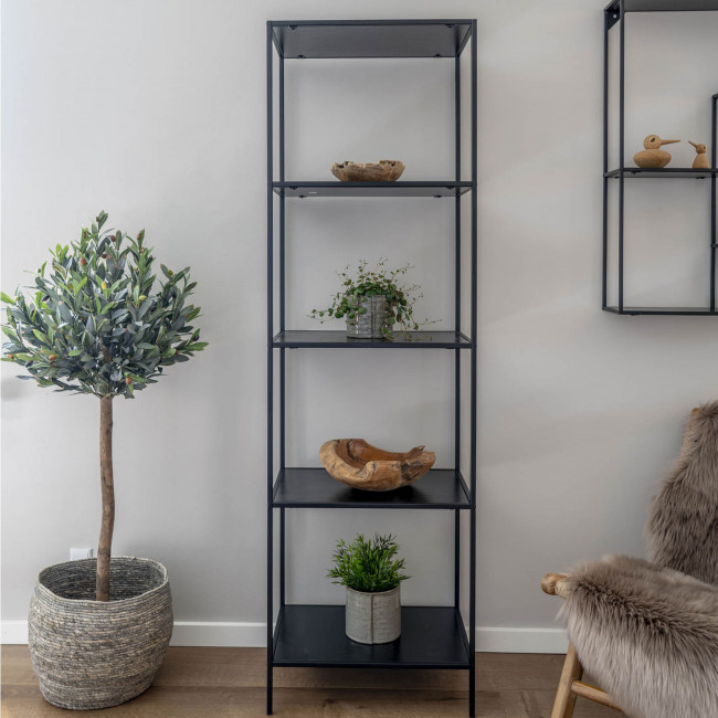 Vita – Etagère en bois et métal 51x36x170 cm