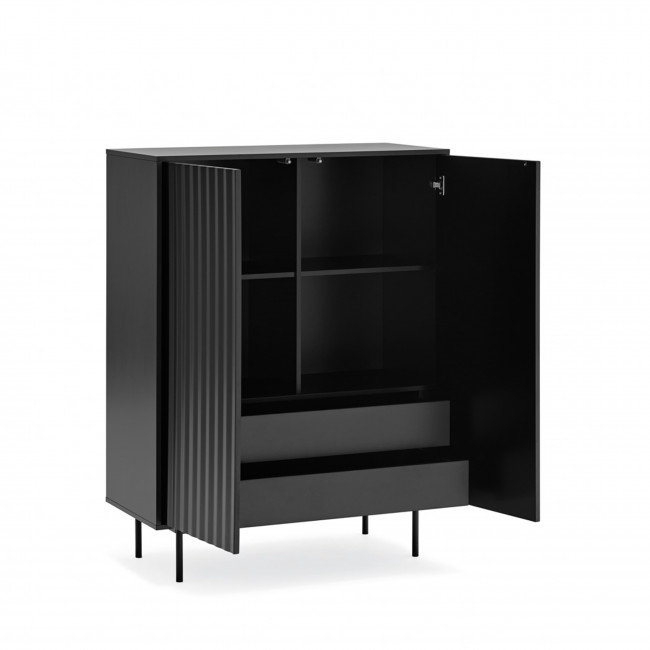 Sierra - Buffet haut en bois 2 portes 2 tiroirs