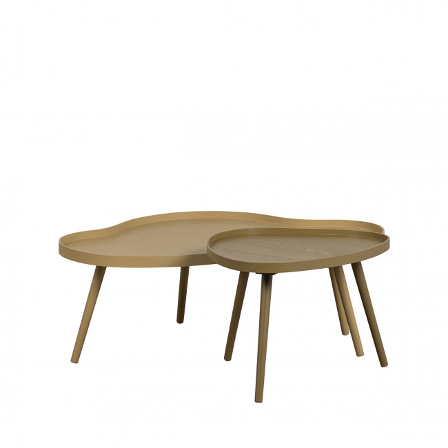 Mae - Table d'appoint de forme organique en bois 61x40cm