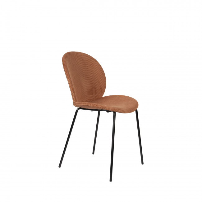Bonnet - Lot de 2 chaises en velours côtelé et métal